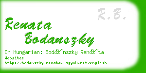 renata bodanszky business card